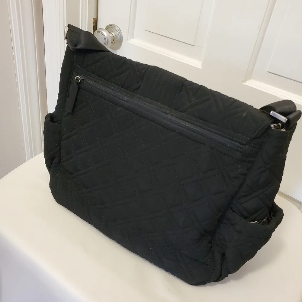 Vera Bradley Black Quilted Fully Lined Baby Bag